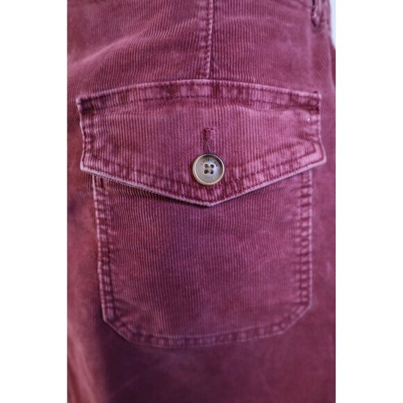 American Eagle Women's Corduroy‎ Skirt Super Stretch Burgundy Size 14 - Picture 6 of 12